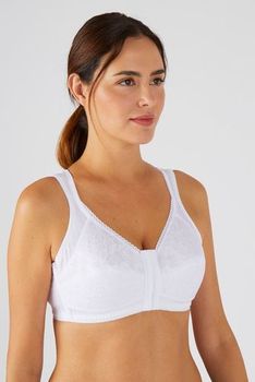 Soutien-gorge ouvert devant, dos droit, sans armatures