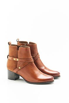 Bottines bi-matières