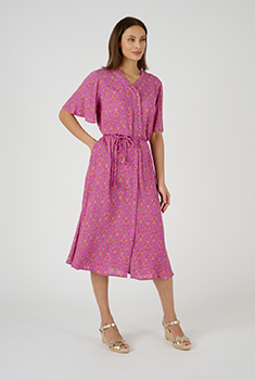 Robe crépon fibres pure viscose Lenzing™ EcoVero™