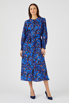 Robe-chemise fantaisie smockée