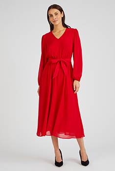Robe longue taille élastiquée