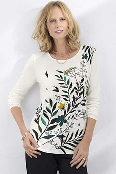 T-shirt imprimé végétal