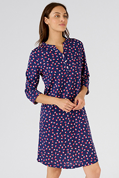 Chemise de nuit col tunisien