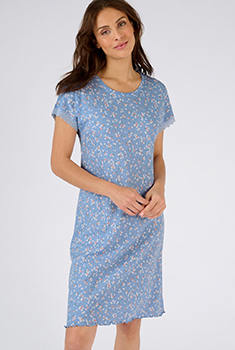 Chemise de nuit en maille pointelle
