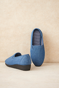 Pantoufles effet jean