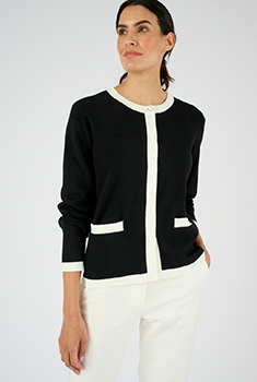 Cardigan-veste bicolore