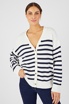 Gilet uni ou rayé esprit marin