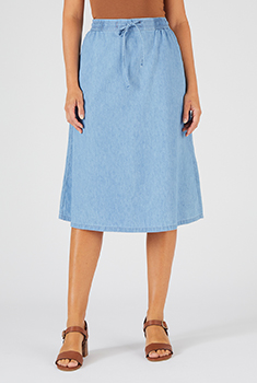 Jupe tissu chambray