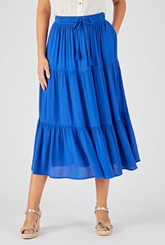 Jupe crépon fibres pure viscose Lenzing™ EcoVero™