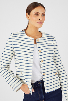 Veste tweed rayée