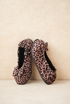 Ballerines d'intérieur en velours