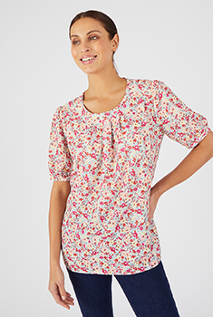 Blouse crêpe reliéfé stretch