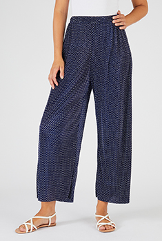 Pantalon 7/8ème plissé permanent