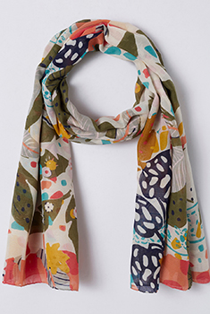 Foulard motif végétal
