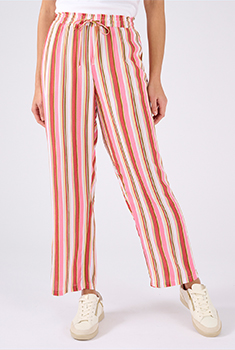 Pantalon 7/8ème tissu créponné pure viscose