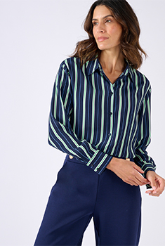 Chemisier rayé pure viscose