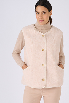 Veste sans manches maille moutonnée