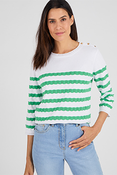 Pull marinière rayures fantaisies