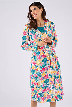 Robe de chambre en maille jersey pur coton