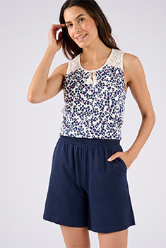 Pyjashort en maille jersey pur coton