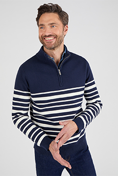 Pull col montant zippé