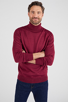 Pull classique col roulé