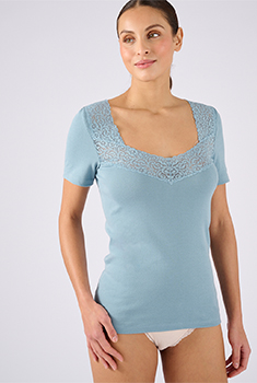 T-shirt manches courtes maille pur coton