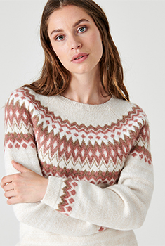Pull maille jacquard esprit Norvégien