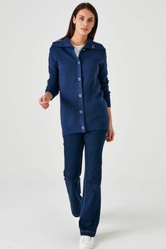Gilet grand col boutonné