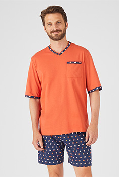 Pyjashort jersey pur coton peigné