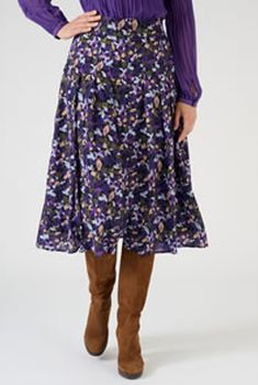 Jupe voile fluide fleuri