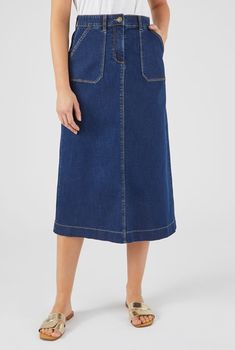 Jupe denim coton stretch recyclé