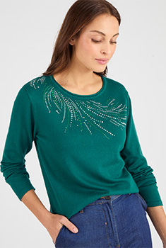 Pull maille fine à clous