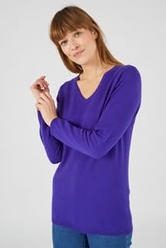 Pull col V en pur cachemire