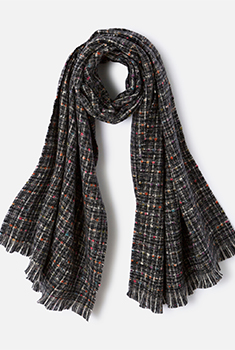 Echarpe effet tweed