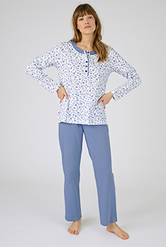 Pyjama maille jersey pur coton peigné