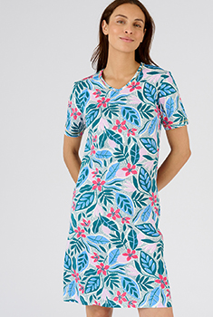 Chemise de nuit maille jersey pur coton peigné