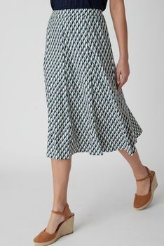 Jupe maille stretch imprimé graphique