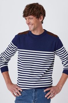 Pull marinière coton mélangé