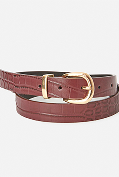 Ceinture embossée motif animalier