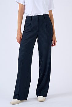 Pantalon large rayé