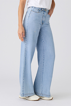 Pantalon large fibres Lyocell Tencel™ et coton