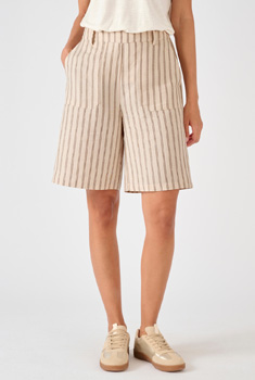 Bermuda en mélange lin et viscose