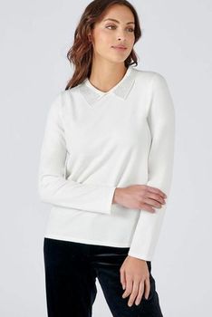 Pull col bijoux