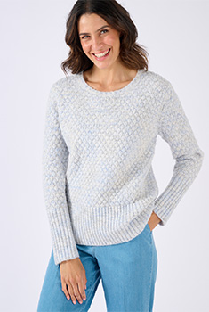 Pull maille multicolore