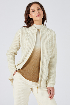 Cardigan Maille Irlandaise Thermolactyl