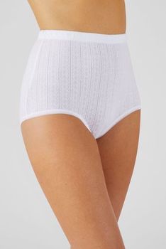 Lot de 4 culottes maxi, pointelle pur coton peigné