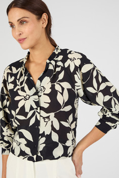 Blouse fluide bicolore