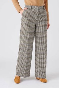 Pantalon large à carreaux