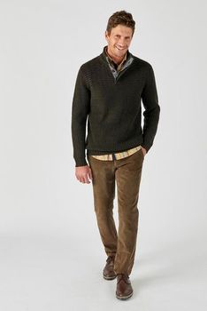 Pull grosse maille anglaise laine mélangée